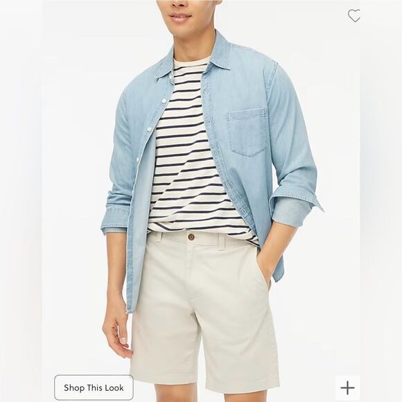 J.Crew Factory 9" flex chino short - Picture 1 of 7